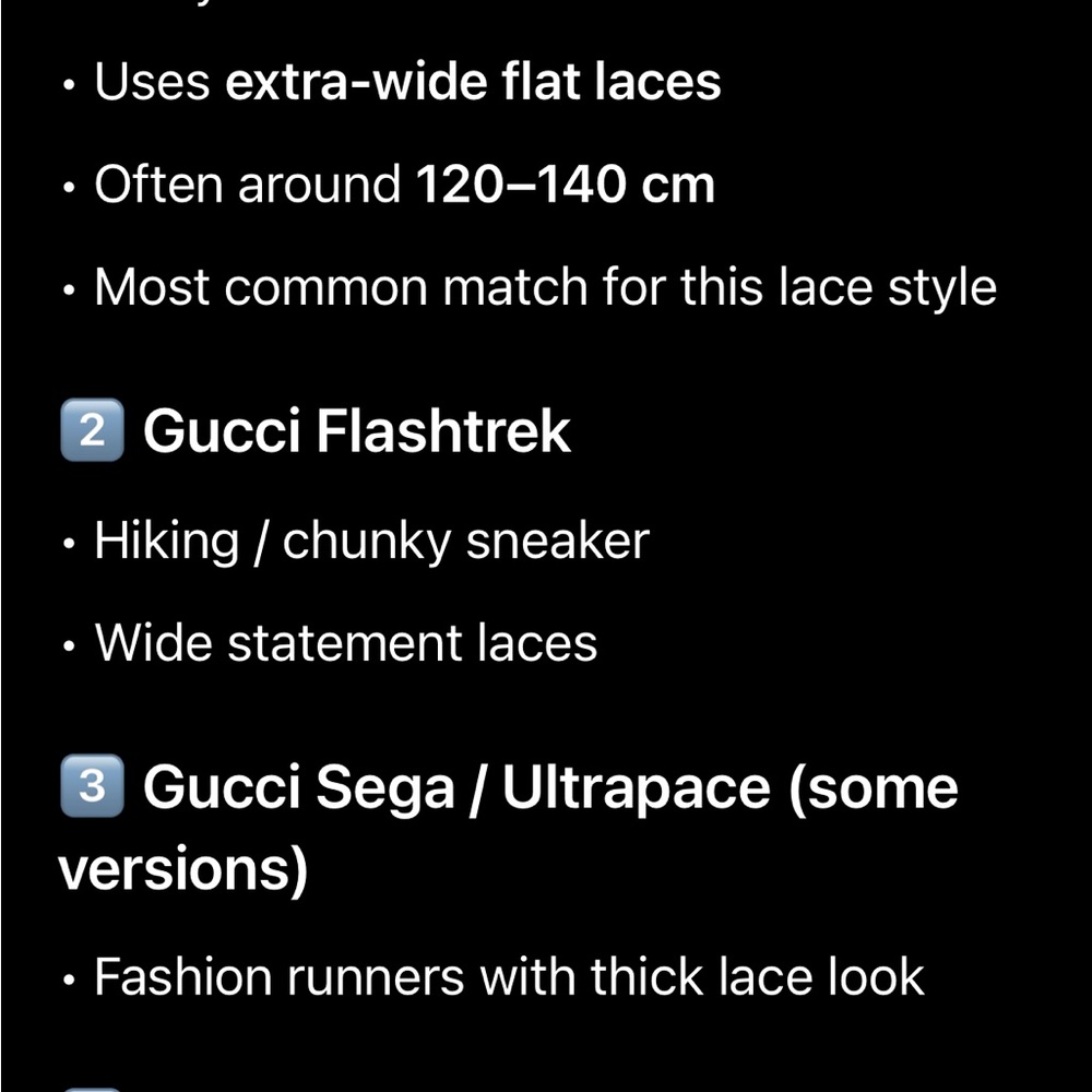 Gucci Wide Flat Shoelaces 130cm 51” White GG Aglet – Fits Rhyton / Flashtrek